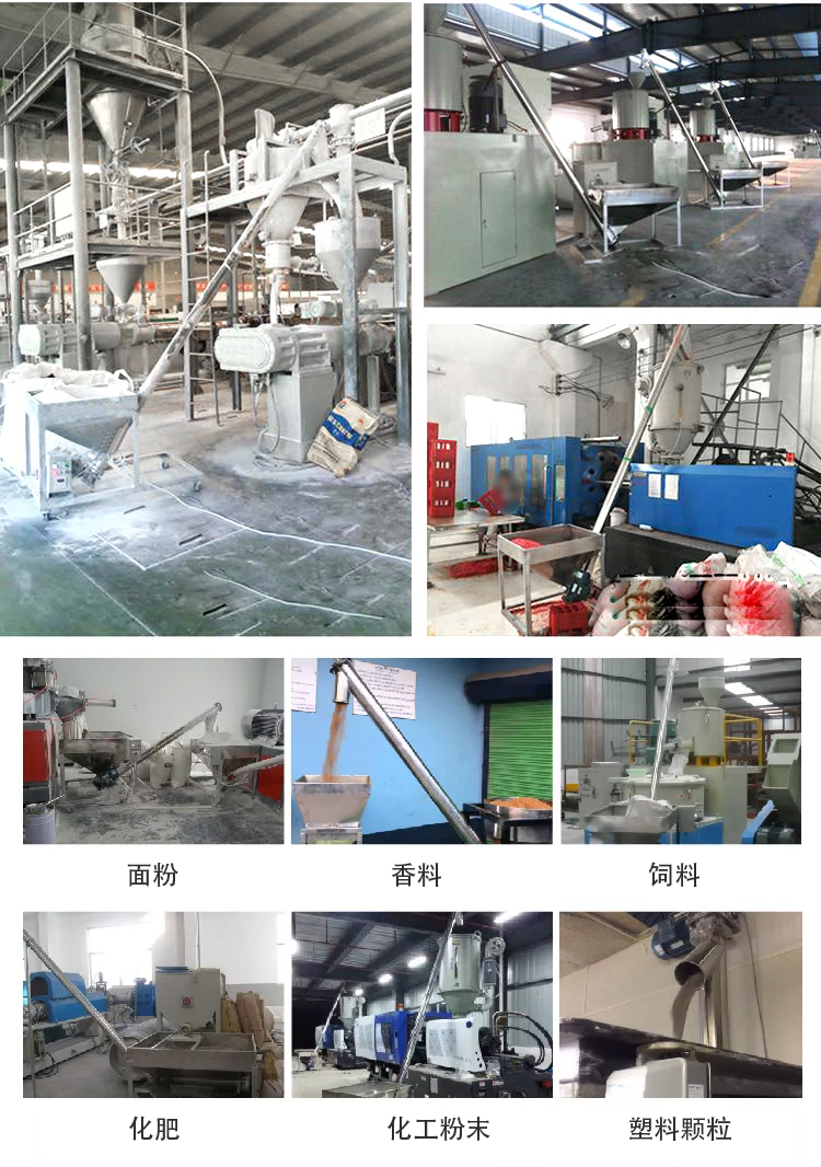 傾斜螺旋輸送機(jī)適用范圍：建材行業(yè)，化工行業(yè)，電力行業(yè)，煤炭行業(yè)，食品行業(yè)，造紙行業(yè)等
